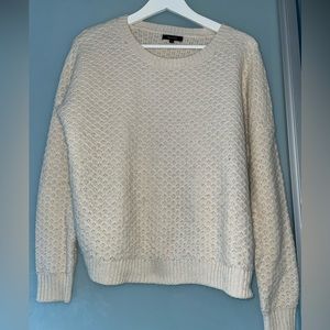 Loved, in Good Condition, Women’s Rw&Co Cream Crewneck Knit Sweater Size Small